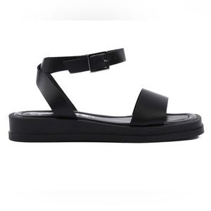 Seychelles black ankle wrap sandal